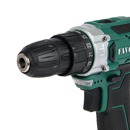 Дрель-шуруповерт 21В 2скор.0-400/0-1550об/мин 30Нм 1.5Ач 2аккум LI-ION OBS 21DC SET FAVOURITE *1/10