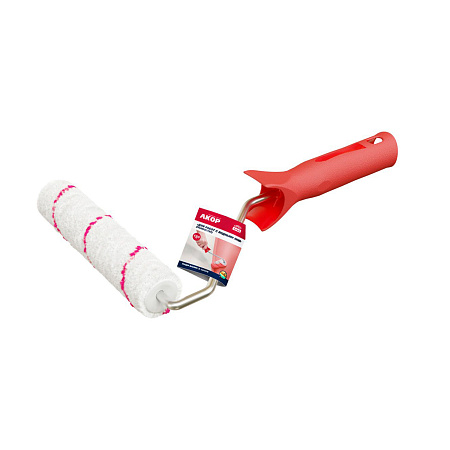 Валик-миди полиэстр 160мм D-25мм бюгель d-6 мм,ворс 9мм,ручка 30см  д/работ с водными ЛКМ Акор *1/35