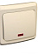 Выключатель "Этюд" СП 1кл. кремовый с подсветкой ВС10-005К  *10/20
