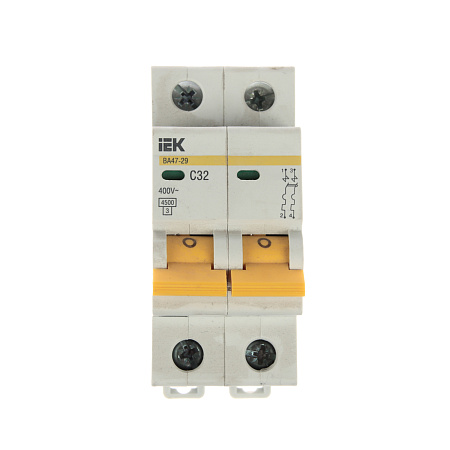 Авт.выкл. IEK ВА47-29 32А/2П 4,5кА х-ка С MVA20-2-032-С  *6/72
