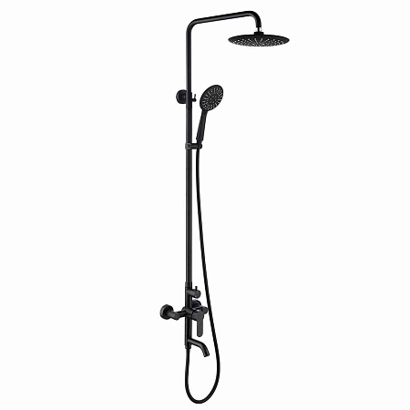 Смеситель д/ванны со стойкой для душа + ручной душ FASHUN  A52401-7 черная *1