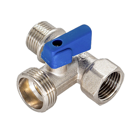 Кран для бытовой техники 1/2"(Ø15)х3/4"(Ø20)х1/2"(Ø15) М/П/П  шаровой CTM аналогДШ906 CA3N1234 *1/10