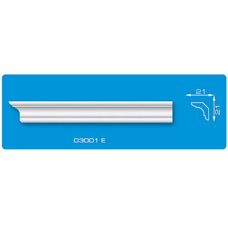 Плинтус потолочный  "Формат"  03001Е 2,0м 21*21  *210