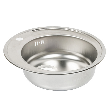 Мойка нерж. врезная 490х160мм 0,6мм (с сифоном) выпуск 3 1/2 *1/15