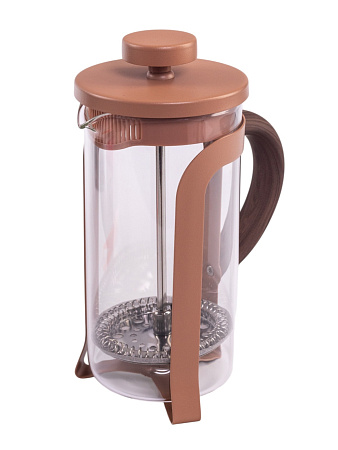 Чайник заварочный жаропрочное стекло "Френч-пресс"  350 мл "Color&wood " Карамельный DMF261  *1/6