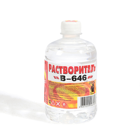 Растворитель 646  0,5 л/0,43 кг пластик Вершина *20/1200
