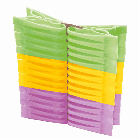 Прищепки д/белья пластм. НАБОР 12шт "Английская" арт.434262218 ("Бытпласт") *1/15