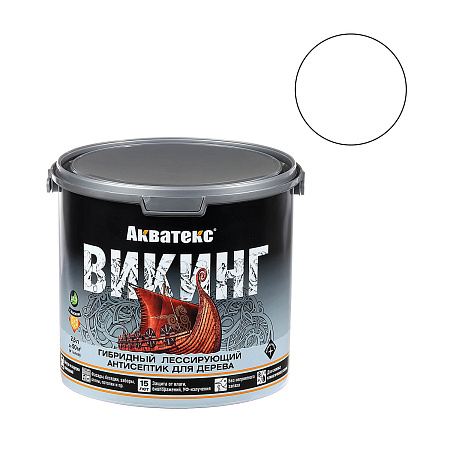 Антисептик для дерева гибридный лессирующий бесцветный 2,5 л Акватекс ВИКИНГ *1/4/144