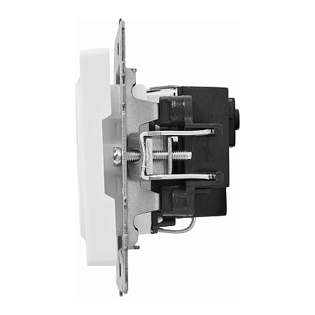 Механизм розетки "BRITE" 1-мест. белый с заземлением 16 А IEK BR-R11-16-K01-F  *10/100