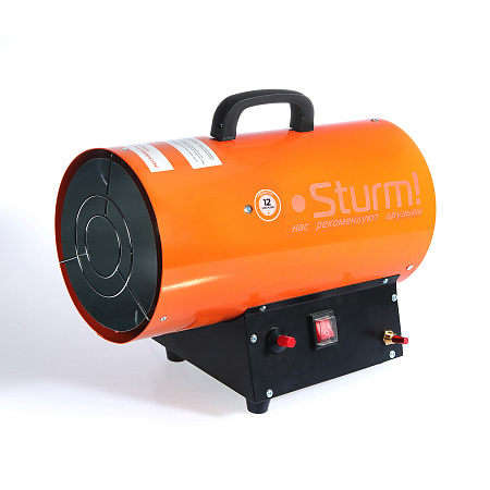 Пушка тепловая газовая 10кВт 330м3/ч S-120м2 пьезоподжиг GH91101 Sturm *1