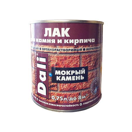 Лак акриловый органораствор. для наружных и внутренних работ по камню и кирпичу 0,75 л ДАЛИ*1/6/576