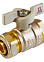 Кран шаровый 20х3/4"(Ø20) цанга/мама бабочка CTM (СТАНДАРТ) CWPF3420  *1/15/90