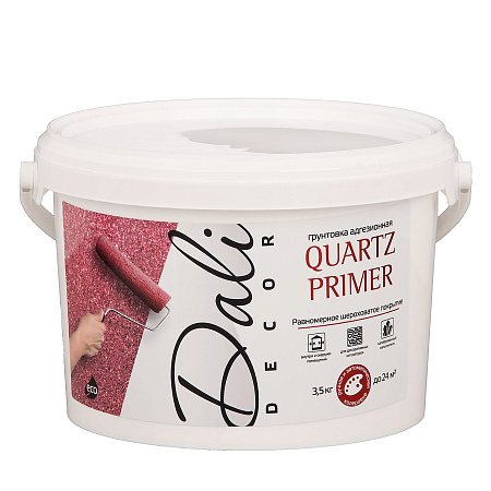 Грунтовка акриловая для внутренних и наружных работ 3,5кг ДАЛИ-decor Quartz Primer адгезион.*1/4/120