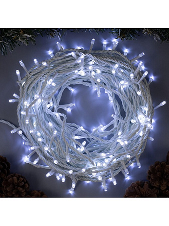 Гирлянда Нить 20м 200LED белый 8 режимов белая нить уличная 220V IP44 3584144  *1/36