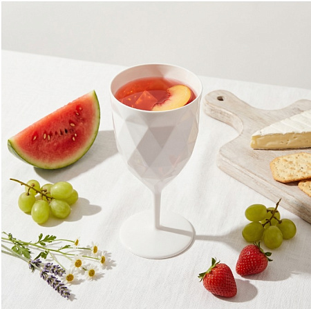 Бокал пластм. "Стокгольм" 360мл, Белый PT400512048 "Plast Team" *1/25