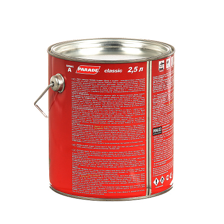 Эмаль алкидная белая 2,5 л PARADE  А3  универсальная***   *1/3/144