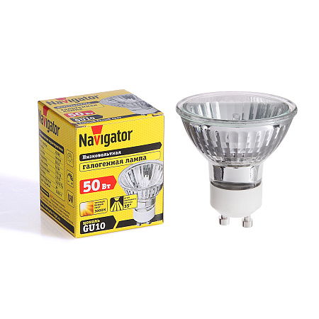 Лампа накаливания галогенная 50W-220V GU10 JCDRC Navigator 94208 *1/200
