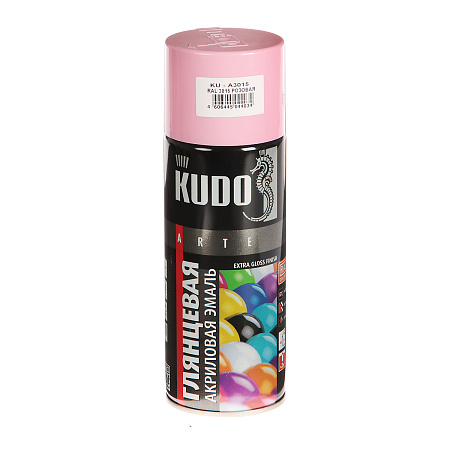 Эмаль-аэрозоль розовый 520/270 мл RAL 3015 KUDO *1/12