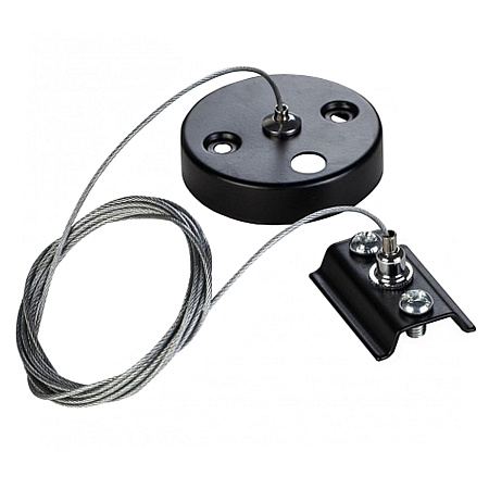 Подвес для шинопровода однофазного черный трос 2м макс нагр. 100кг  G-1-H-IP20-B 580906 *1/50