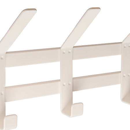 Вешалка настенная с полкой "Торонто 22Д" 2-х ярусная 670х270х545мм 9кр.с Дер. Белая ВСПТ22Д Б"ЗМИ"*1