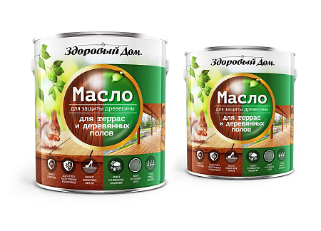 Масло для террас и деревянных полов Здоровый Дом Белое 0,75 л *1/6/528