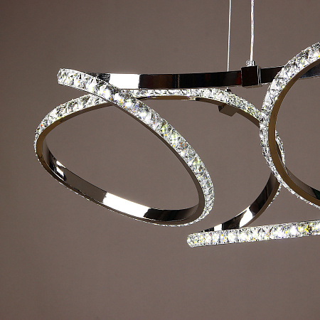 Люстра 8897/130W Chrome 500 мм 3 реж., пульт S=16м2  VERNER LIGHTING *1