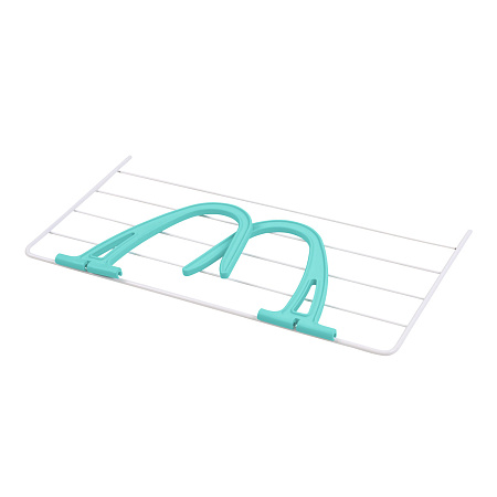 Сушилка для белья навесная на радиатор, шир.45см, дл.суш.пол.2,1м Сер.(Бел.) СБ5-45П ("Ника") *1/10