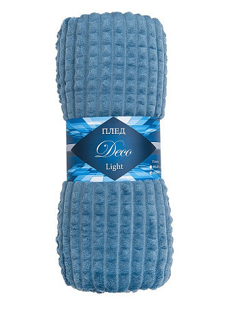 Плед 200*220см фланель кубики лёгкий синийYLS FNQL BL7 034/2022 NC Absolute *1