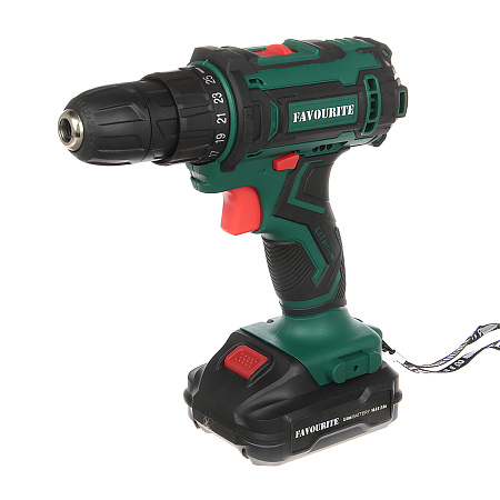 Дрель-шуруповерт 14,4В 2скор.0-400/0-1400об/мин 26Нм 2Ач 2аккум LI-ION DC 1402 PROMO FAVOURITE *1/10