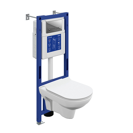 Инсталляция CITY CO(унитаз, кр.slimDP+инст AQUA SMART, кн. ESTETICA пластик хром глянц )Cersanit*1/6