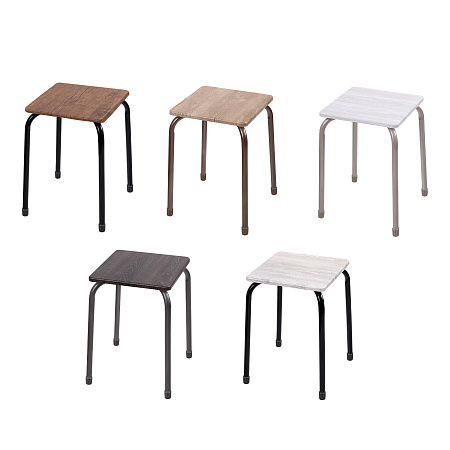 Табурет с жестким квадр.сидением, металл.опоры с dтруб 22мм "Комфорт 2" цвета:"микс" ТКМ2 "Ника" *5