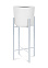 Подставка для цвет.кашпо напольная металл. d280мм, h510мм, квадр.труба Белый ПЦСТ2/Б "Ника" *1