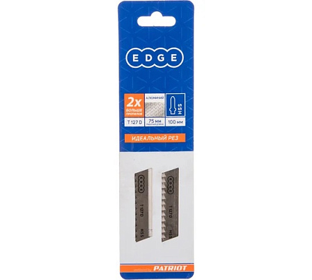Пилки для лобзика по алюминию 75мм/3 (2шт.) EDGE Т127D *10/50