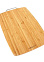 Доска разделочная дерев. (бамбук) 340х240мм, толщ.18мм, с метал. руч №2 арт.КТ-ДР-112 "Катунь" *1/12
