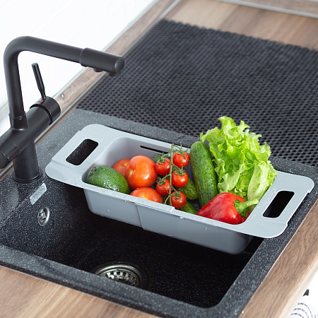 Дуршлаг-сушилка раздвижной на раковину пластм. М8409 (ЗПИ "Альтернатива") *1/20