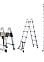 Лестница-Стремянка Телескопическая алюм. 2х7 ступеней мах дл.4,4м вес 14,9кг ЛСТ МИ4,4м "МИ" *1