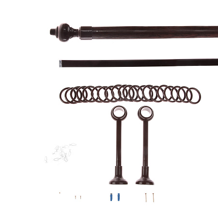 Карниз круглый d28мм Орех + U-шина 1,6 Магеллан *5