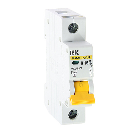 Авт.выкл. IEK ВА47-29 16А/1П 4,5кА х-ка С MVA20-1-016-C *12/144