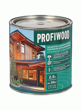 Защитно-декоративное покрытие для древесины алкидное орегон 2,3 кг PROFIWOOD *1/6/180