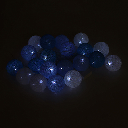 Гирлянда Нить 5м 20LED белый Клубки морские прозрачная нить 220V IP20 5985177  *1/20