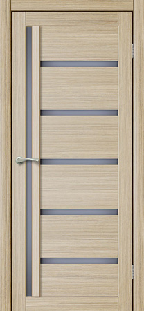 Дверь межкомнатная остеклённая ЦАРГИ COMFORT-6 Лиственница КАПУЧИНО 3D 700мм BROZEX-WOOD *1