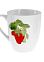 Кружка фарфор. 250мл с рис."Клубника" ДФ-К250-1 ("DECO") *48