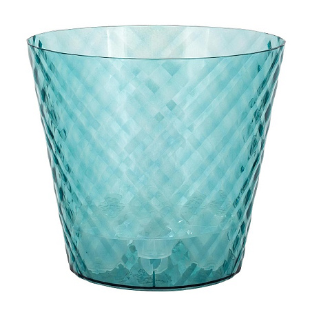 Кашпо пластм. "Manhattan Cristallo"  1,6л d верха 160мм h146мм со вставкой Изум.водаIG671110100*1/20