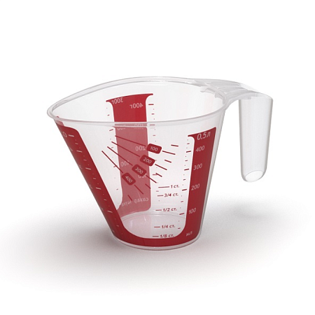 Кувшин мерный пластм. 0,5л "Step" арт.339 (Полимербыт) *1/24
