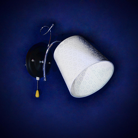 Бра N1944/1W BK+CH E27 1*40Вт (250*280*160)  VERNER LIGHTING *1