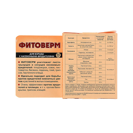 Средство от насекомых-вредителей Фитоверм Opti Doza 50мл (В/Х) *19