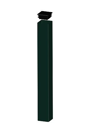 Заглушка на столб 60*40 L=2,5м RAL6005 с заглушкой (зеленый) ПРЕГРАДА  *1