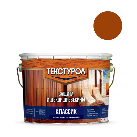 Защитно-декоративное покрытие для древесины алкидное Орегон 10 л Текстурол КЛАССИК  *1/55