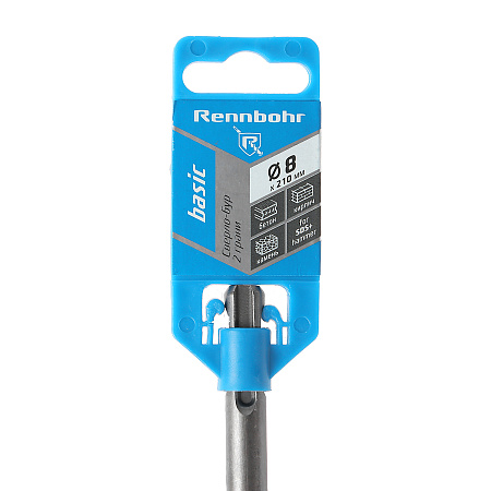 Бур по бетону  8*210мм SDS-plus 2 грани арт.690821 Rennbohr Basic *1/25/200
