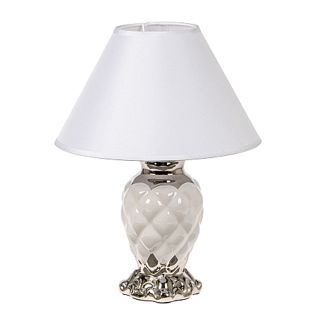 Лампа настольная 11019-0.7-01SW  Е27 40Вт (керамика+абажур) *1/24